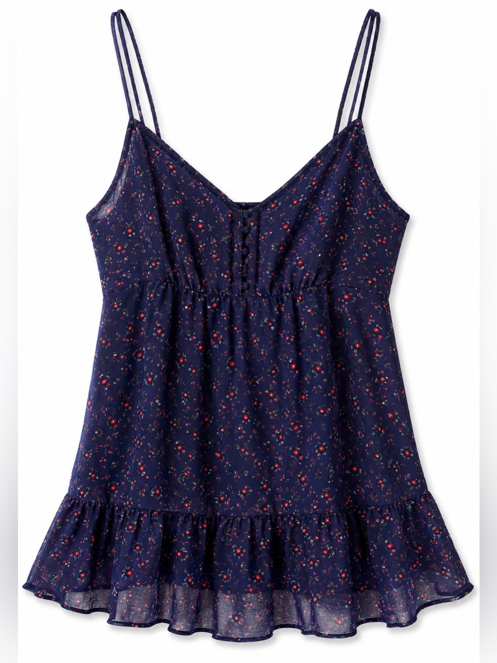 American Eagle Outfitters Navy Floral Spaghetti Strap Camisole